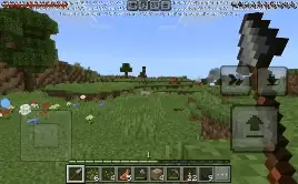 Player explores grassy plains with new mod items