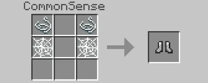 Crafting recipe for chainmail boots shown.