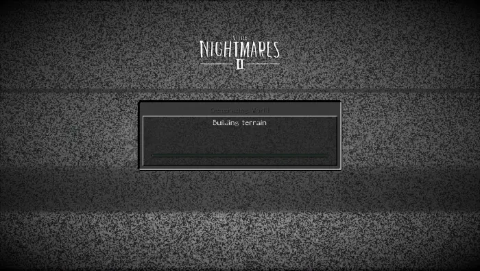 Grainy loading screen with Little Nightmares II logo