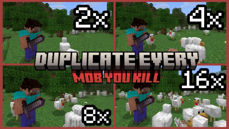 Thumbnail: Minecraft But Every Mob You Kill Duplicates