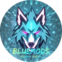 Blue wolf logo with BLUEMODS text