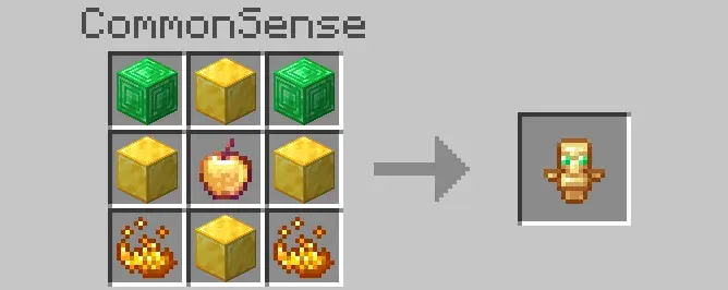 Crafting recipe for totem using rare items