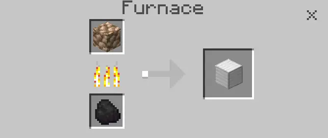 Furnace smelting cobblestone to iron block