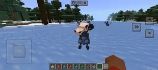 Dinosaur creature on icy terrain in mod