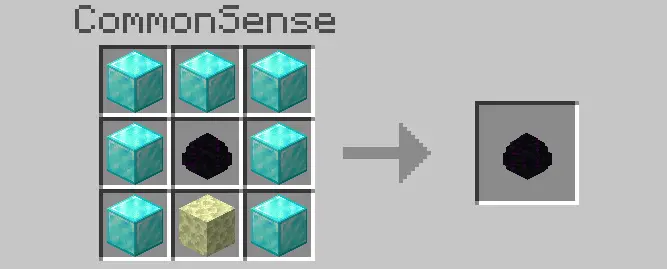 Crafting recipe for a dragon egg item