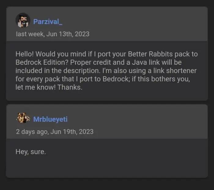 ALT Permission request to port rabbit textures