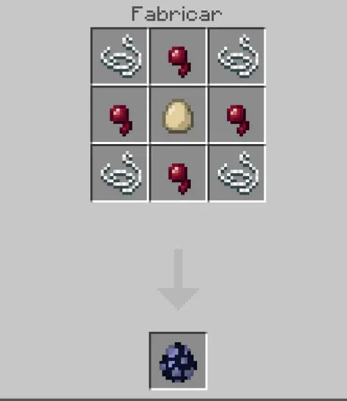 Crafting recipe for a spider hybrid egg