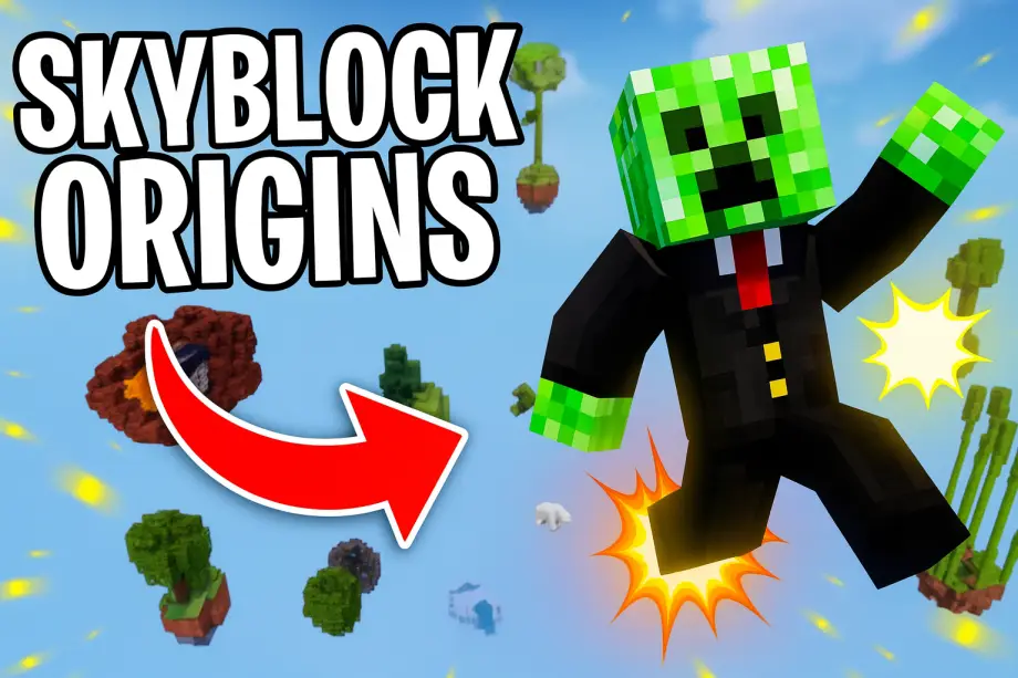 Thumbnail: SkyBlock Orings - SkyBlock Origins – Do Nada ao Fim. Minecraft Bedrock 1.21.124+