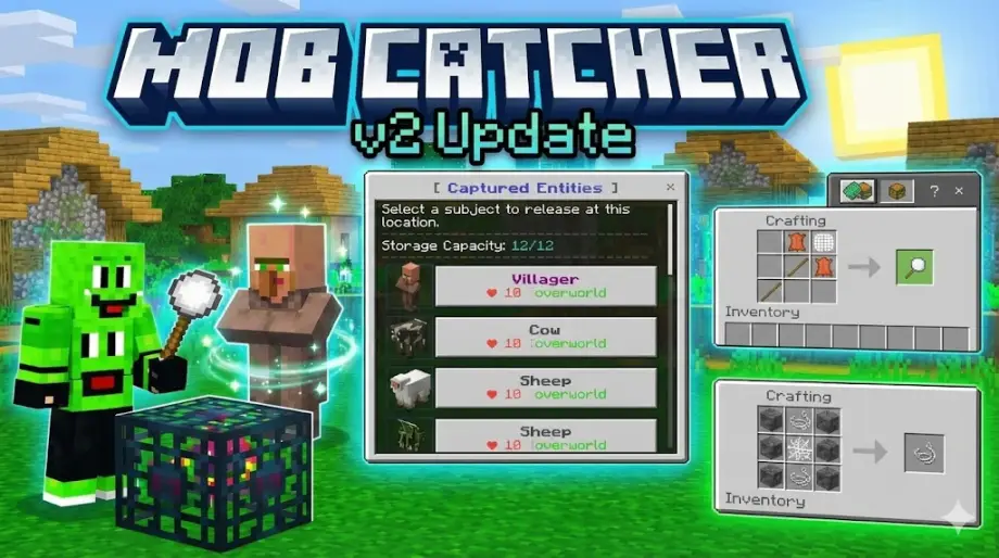 Thumbnail: Mob Catcher v2 for 1.21.130 (works with addon mobs)