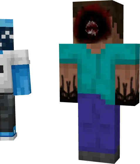 Hellish mimic parasite devours blocky character