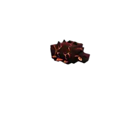 Blocky dinosaur creature with glowing eyes