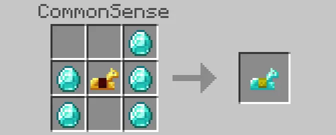 Crafting recipe for diamond horse armor