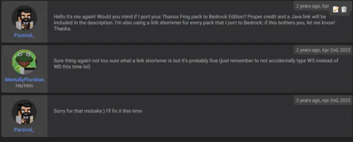 Three users discuss porting Thanos Frog.