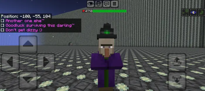 Boss witch character taunting the player