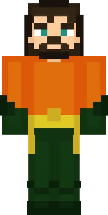 Blocky Aquaman-inspired Funko skin design