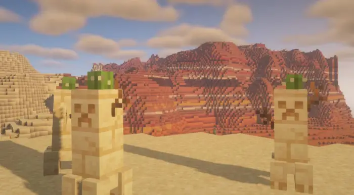Desert-themed creepers with cactus heads