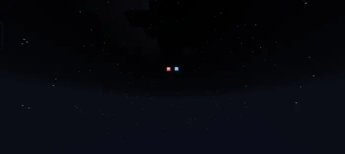 Two glowing eyes in the dark night sky