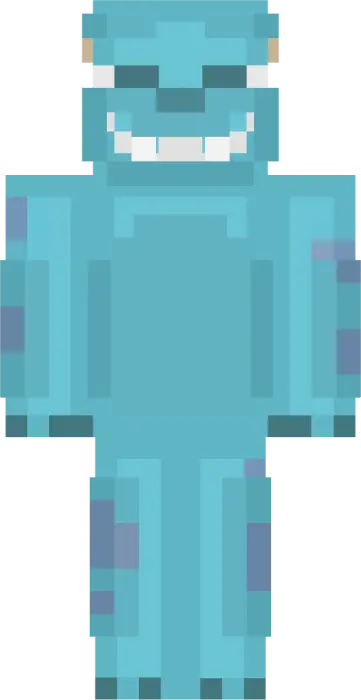 Blocky blue monster Funko-style skin