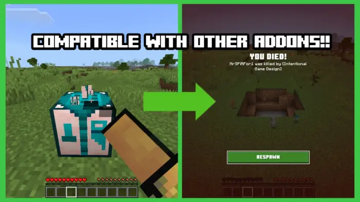 Player breaks block, explosion causes death