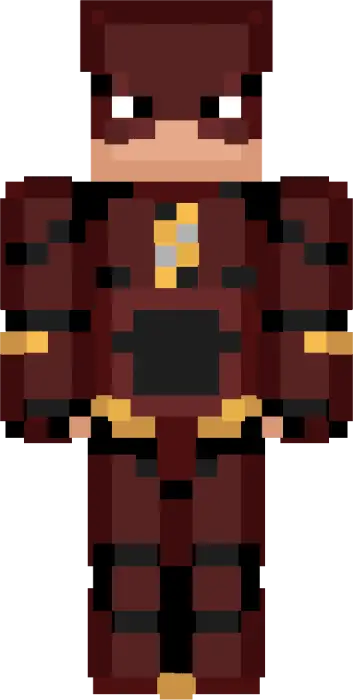 Pixelated Flash-inspired superhero skin