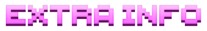 ALT text Pixelated pink EXTRA INFO text