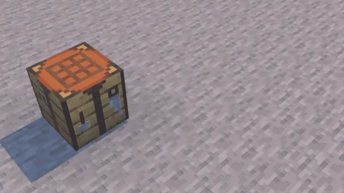 3D crafting table with vibrant shading