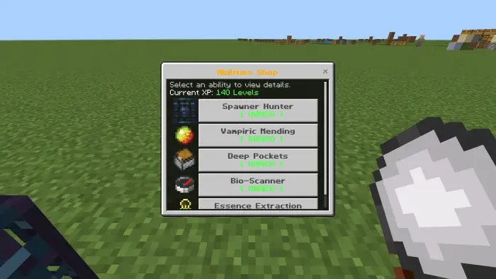 Abilities shop menu for mob add-on