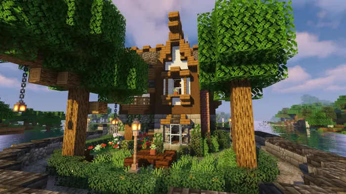 ALT Medieval cottage with garden and dock