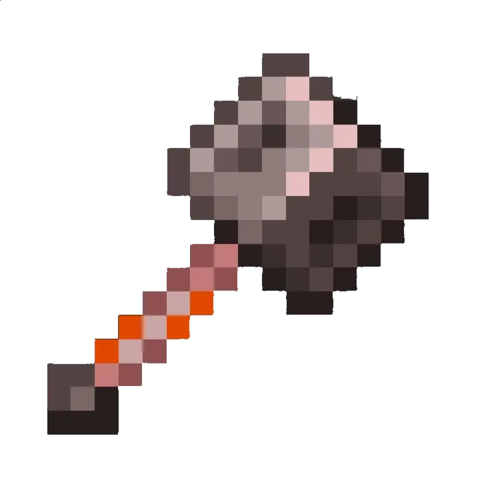 Pixel art custom mace weapon design
