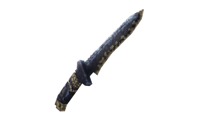 Detailed 3D knife with textured handle