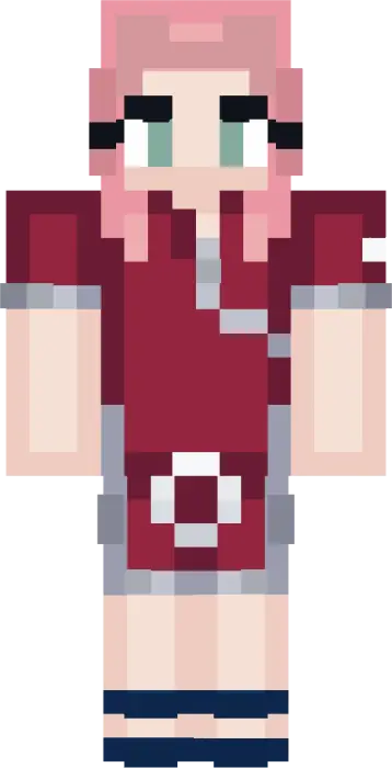 Funko-style pink-haired ninja skin