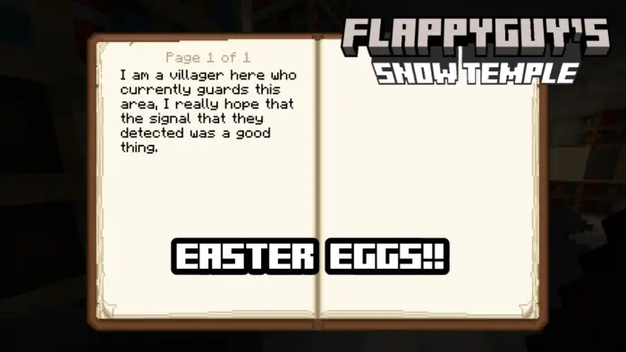Open book with text and Easter Eggs!! banner