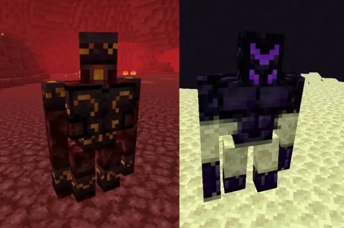 Two golem variants in Nether and End biomes
