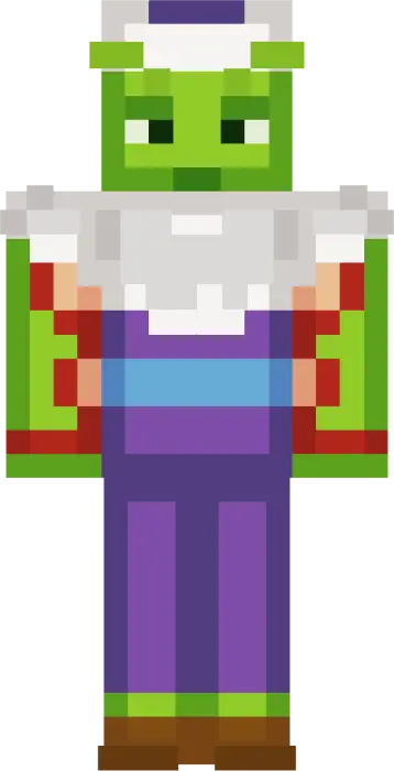 Funko-style green anime character skin