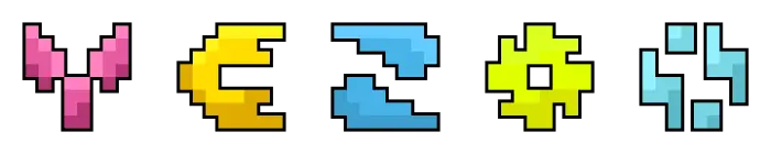 Pixel art icons for in-game resources