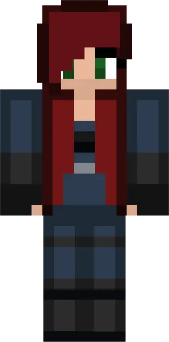 Funko-style hero skin with red hair