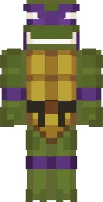 Pixelated ninja turtle skin with purple mask