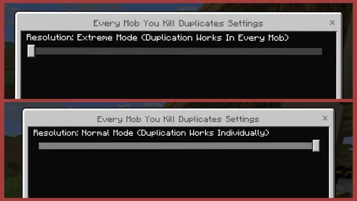 ALT text Mob duplication mod settings two modes