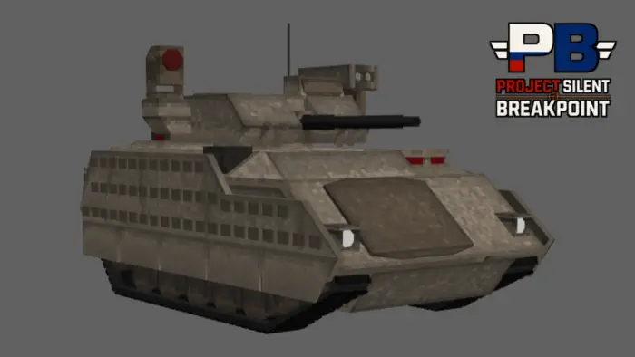 Futuristic armored tank with turret and sensors
