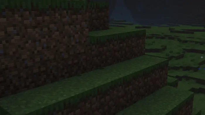 3D grass blocks with enhanced depth effect