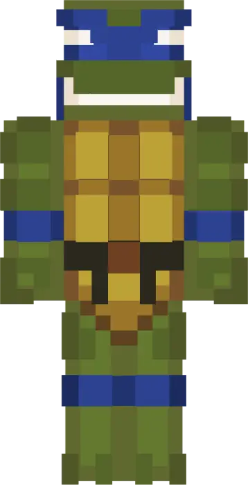 Funko-style ninja turtle skin with blue mask