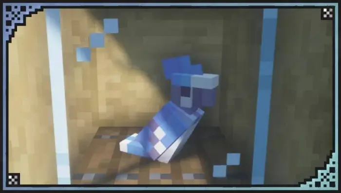 Blue parrot with aesthetic texture design