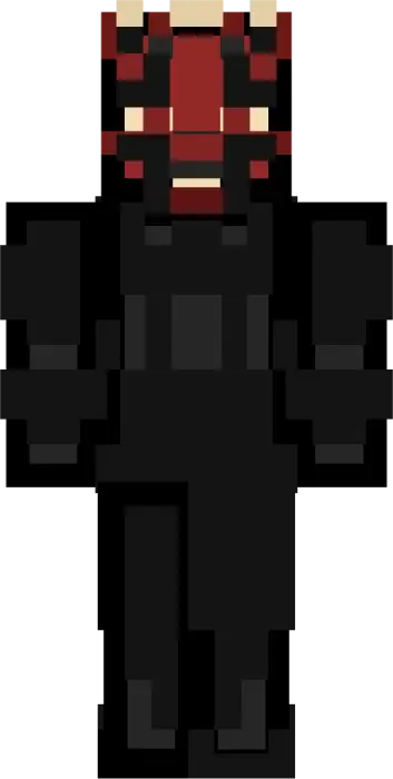 Funko-style red and black space villain