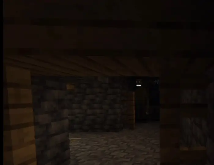 Dark cave with a lurking hostile creature