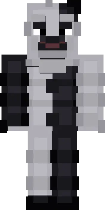 Monochrome creepy Funko-style character