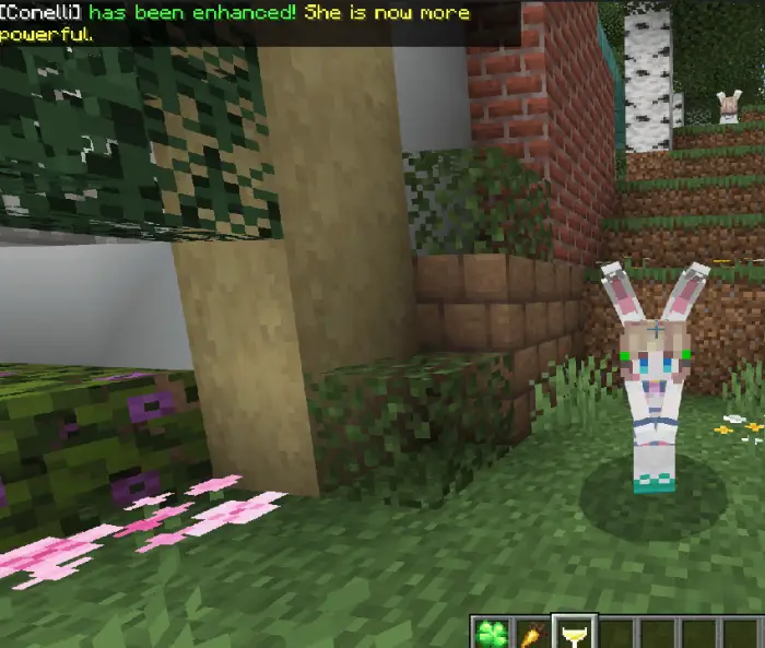 Cute rabbit companion standing in a garden.