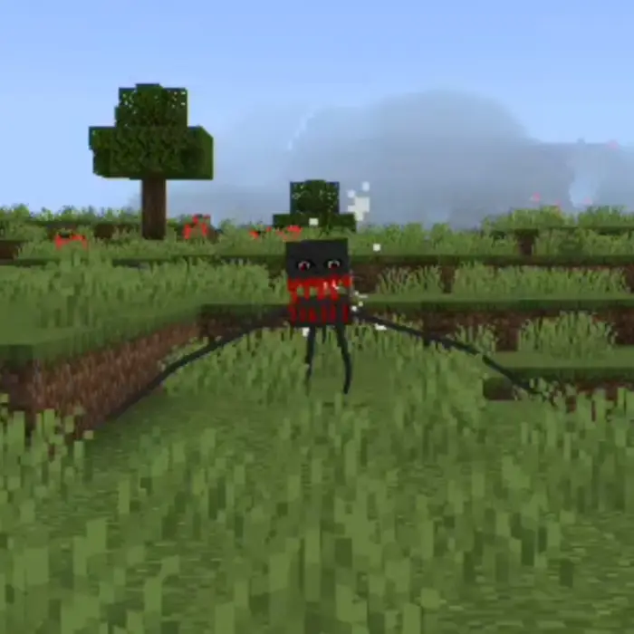 Spider-like creature with red mouth