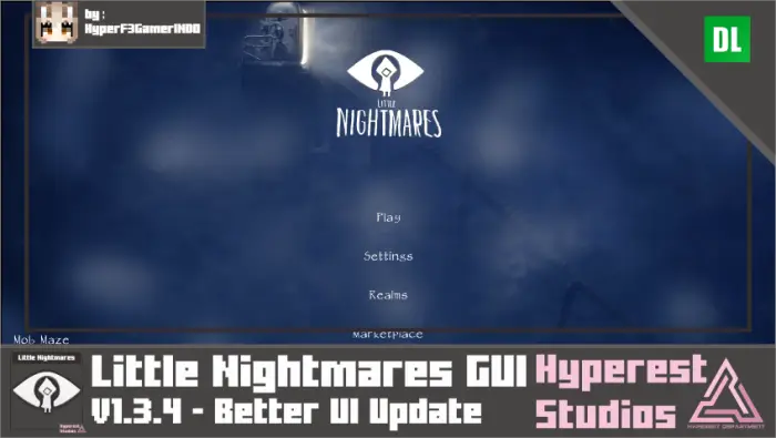 ALT Blue game menu with Little Nightmares theme