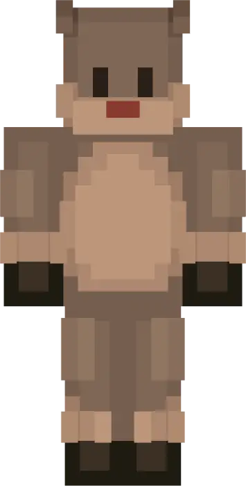 Blocky reindeer holiday skin character