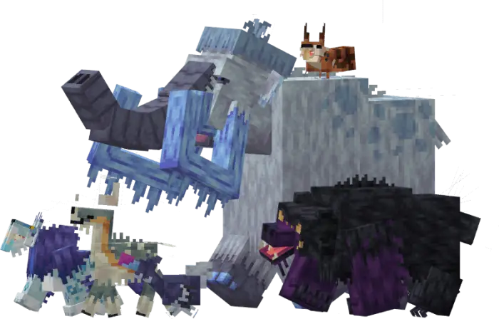 Pixelated extinct Arctic animals mod pack